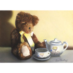Teddy Bear and Tea Set Drawing
