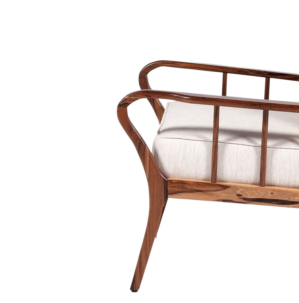 Miniatura: fauteuil avec accoudoir en bois