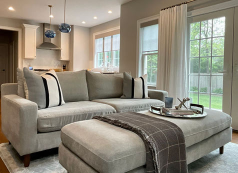 Large gray sofa