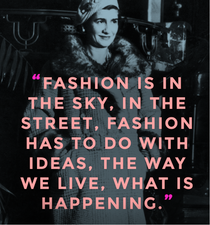 Thời trang không chỉ tồn tại ở trang phục, Thời trang còn hiện diện trên bầu trời, trên đường phố, và thời trang gắn liền với các ý tưởng, cách thức