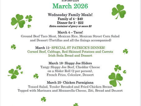 Family Dinner To-Go! March 2026