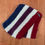 Thumbnail: Red, wine, and blue extra long bumpy stripes cowl