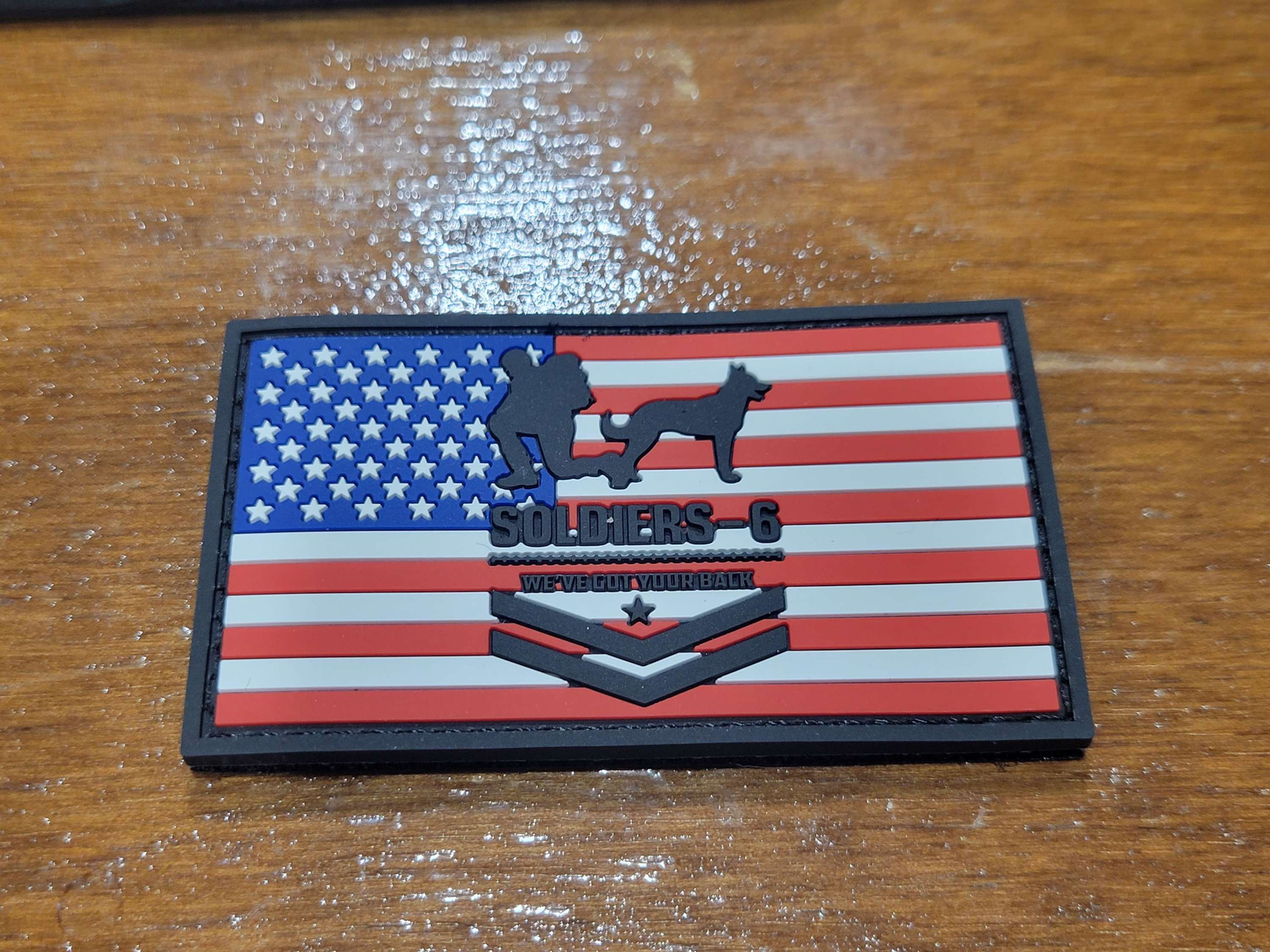 Soldier's 6 Small PVC Patch with Velcro Backing 