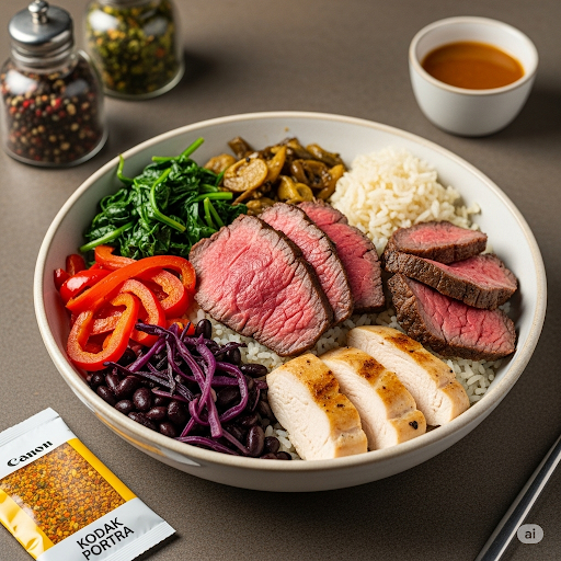 Arranged Food and Objects