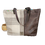 Thumbnail: Tote- Woven and Brown Vinyl