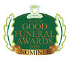 London celebrant Mair Garland. The wording of the image says: "Good Funeral Awards 2026 Nominee"