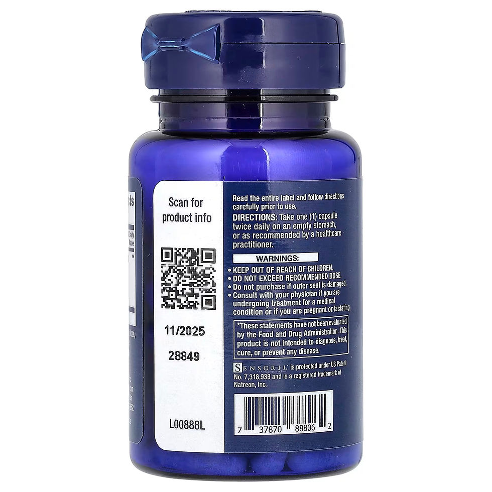 Miniatura: Ashwagandha Sensoril (optimizada) Life Extension, 125mg, 60 Cápsulas Vegetales