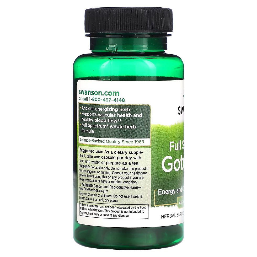 Miniatura: Centella Asiática Swanson, 435 mg, 60 cápsulas