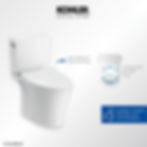 KOHLER Veil Rimless Two-Piece Toilet, Slim & Double Injection Seat