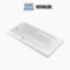 Kohler Duo 1.6m Drop-in Acrylic Bathtub c/w Chrome Plated K-45701X-0