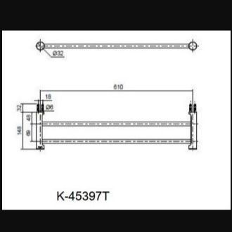 Thumbnail: KOHLER 24" July Double Towel Bar