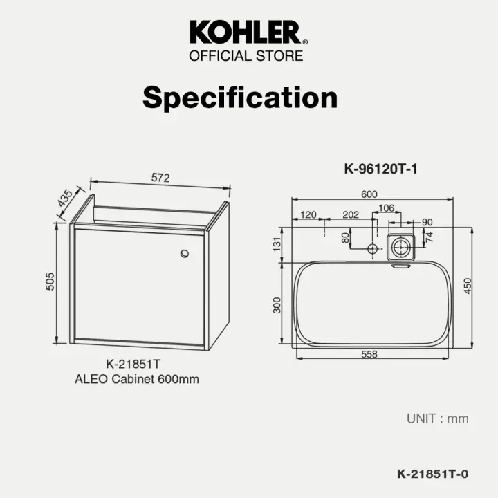 Thumbnail: Kohler Aleo bathroom furniture 24" - 600mm