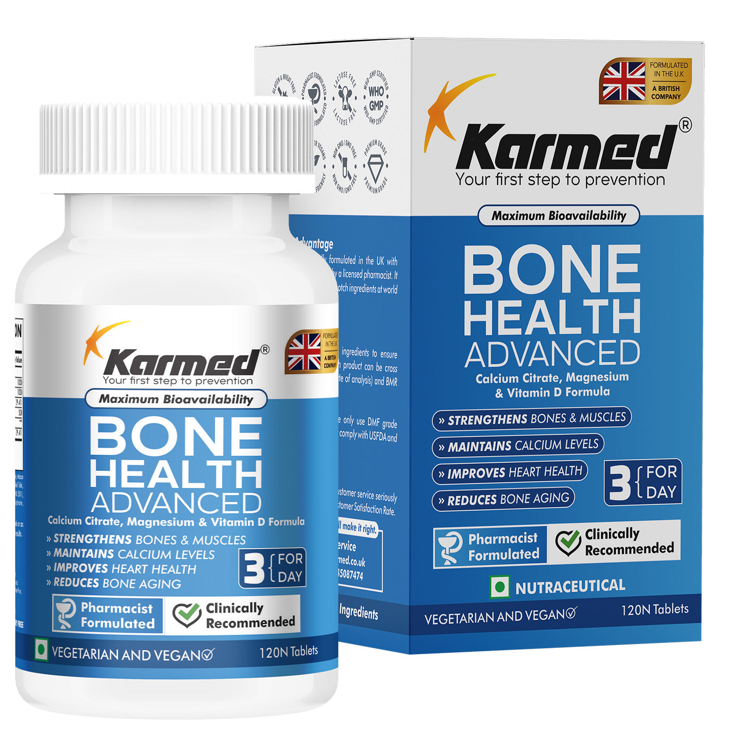 Bone Health Advanced, 100% Veg, 120 Tablets