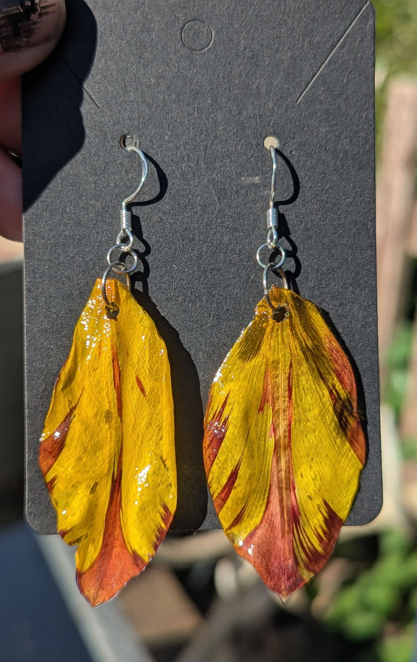 Fire Wings Tulip Petal Earrings - Various