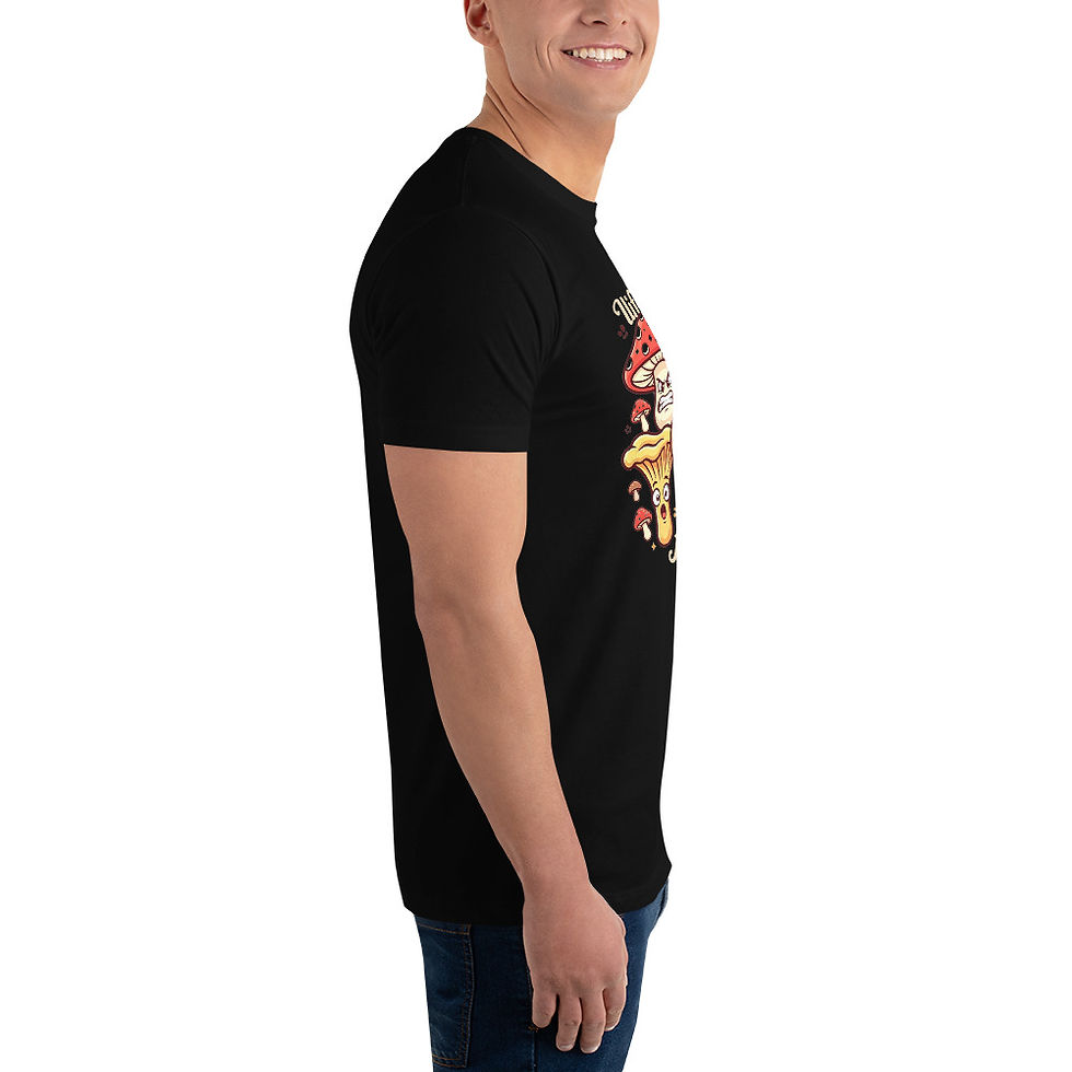 Thumbnail: "Life's better with a little fungi" - Men's Short Sleeve T-shirt Black