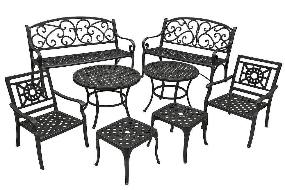 Wrought iron outdoor furniture set