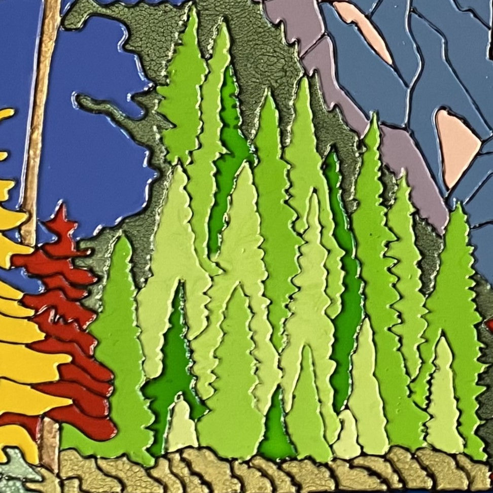 Miniature : RUISSEAU CACHÉ -- 20 X 24 po. -- 51 x 61 cm.