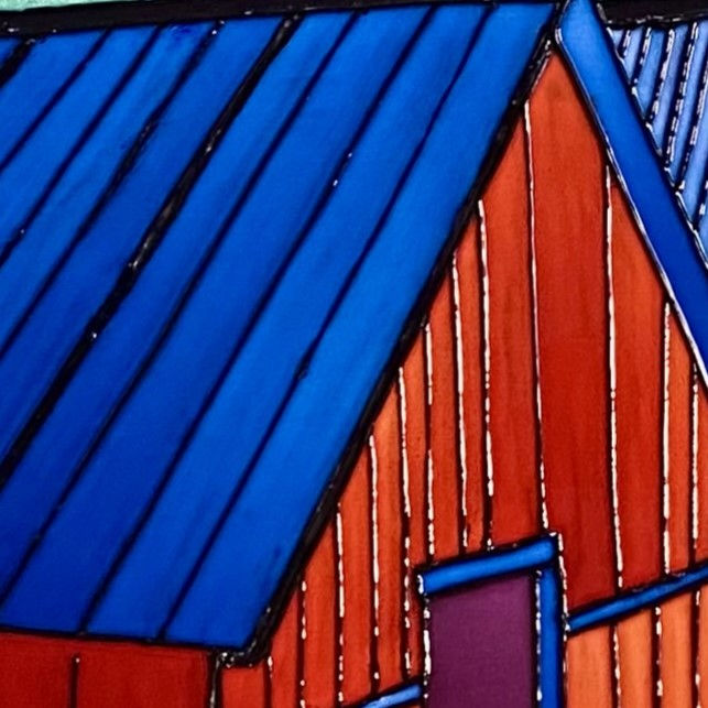 Thumbnail: BOATHOUSES  --  30 X 30 in. - 76 x 76 cm.