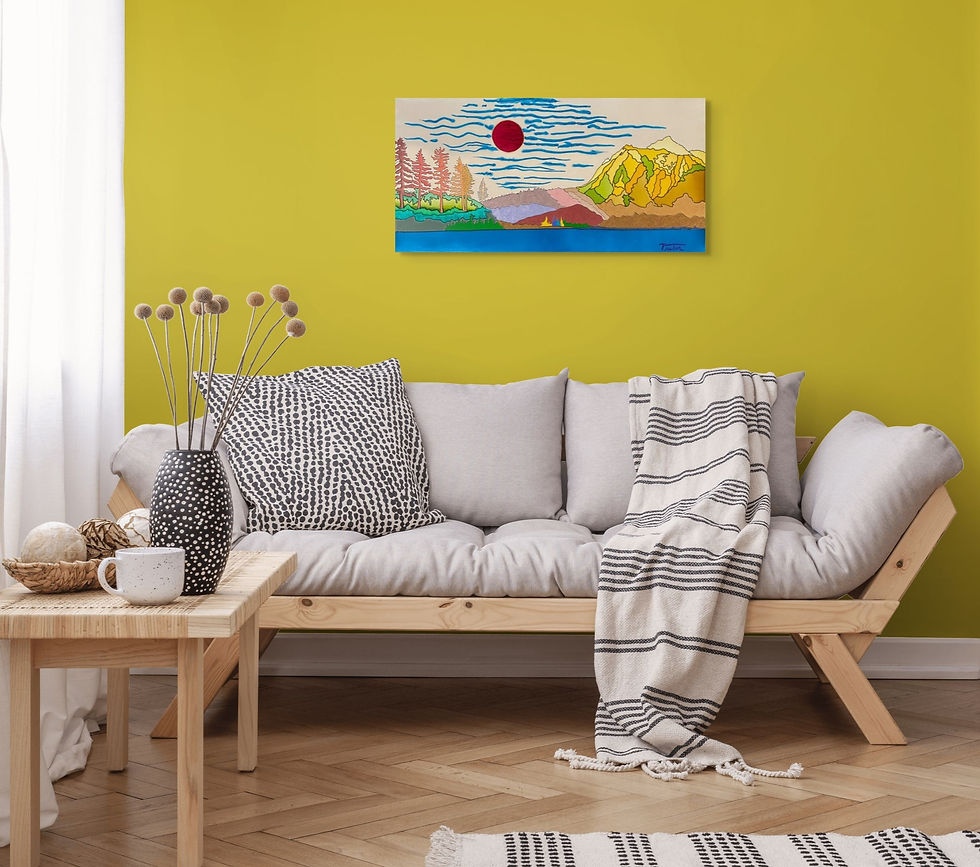 Miniature : EAU DOUCE -- 20 x 40 po / 51 x 101 cm.
