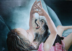 fillette et son chien