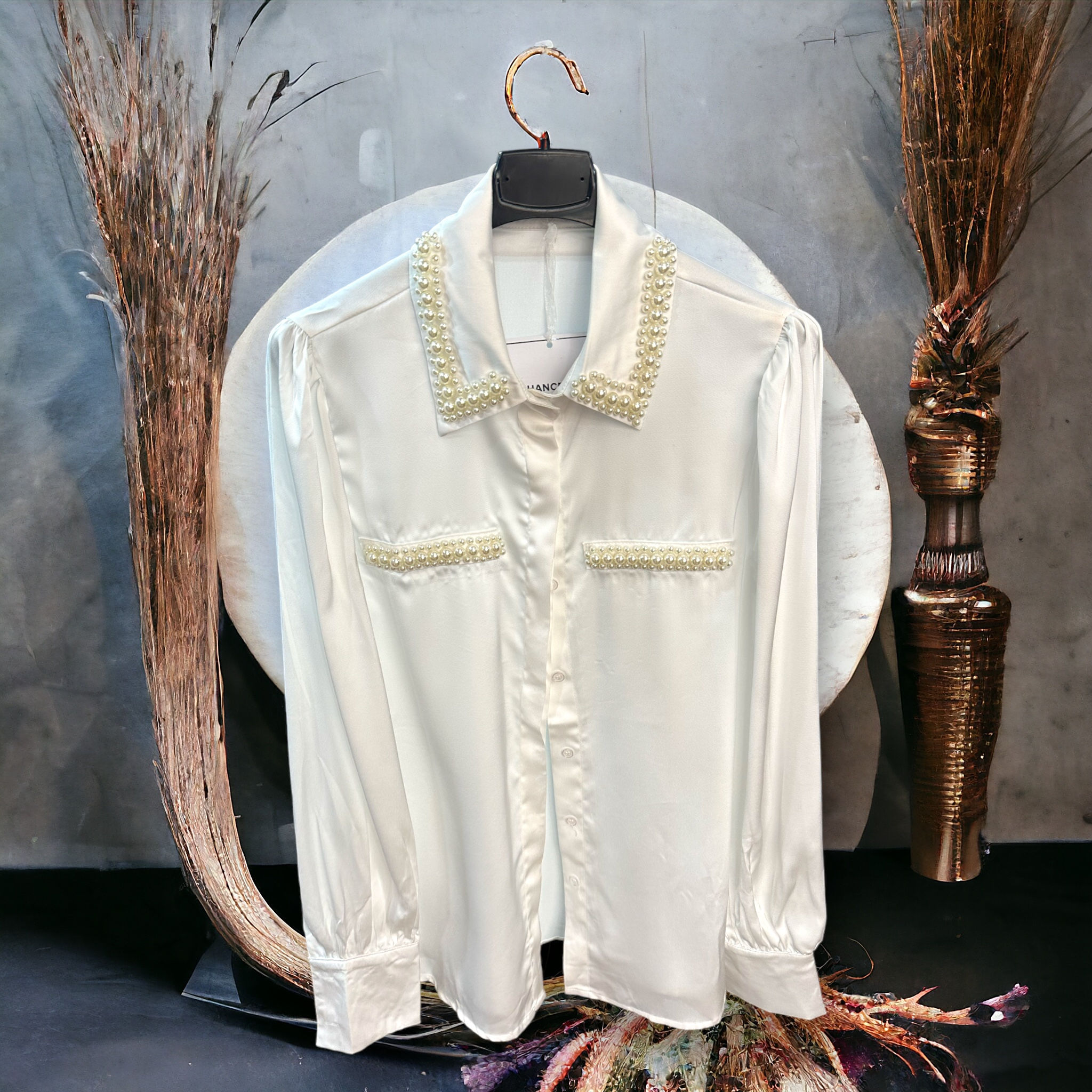 Camicia con perle 