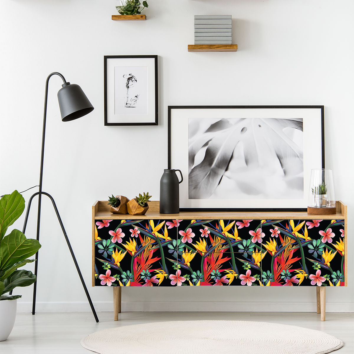 Vinilo Tropical para Muebles Modelo 1284