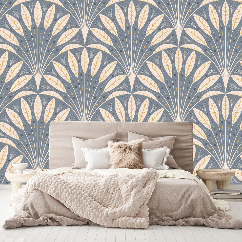 Thumbnail: Patrón Hojas Mágicas - MT554 - Gris, Marrón, Beige