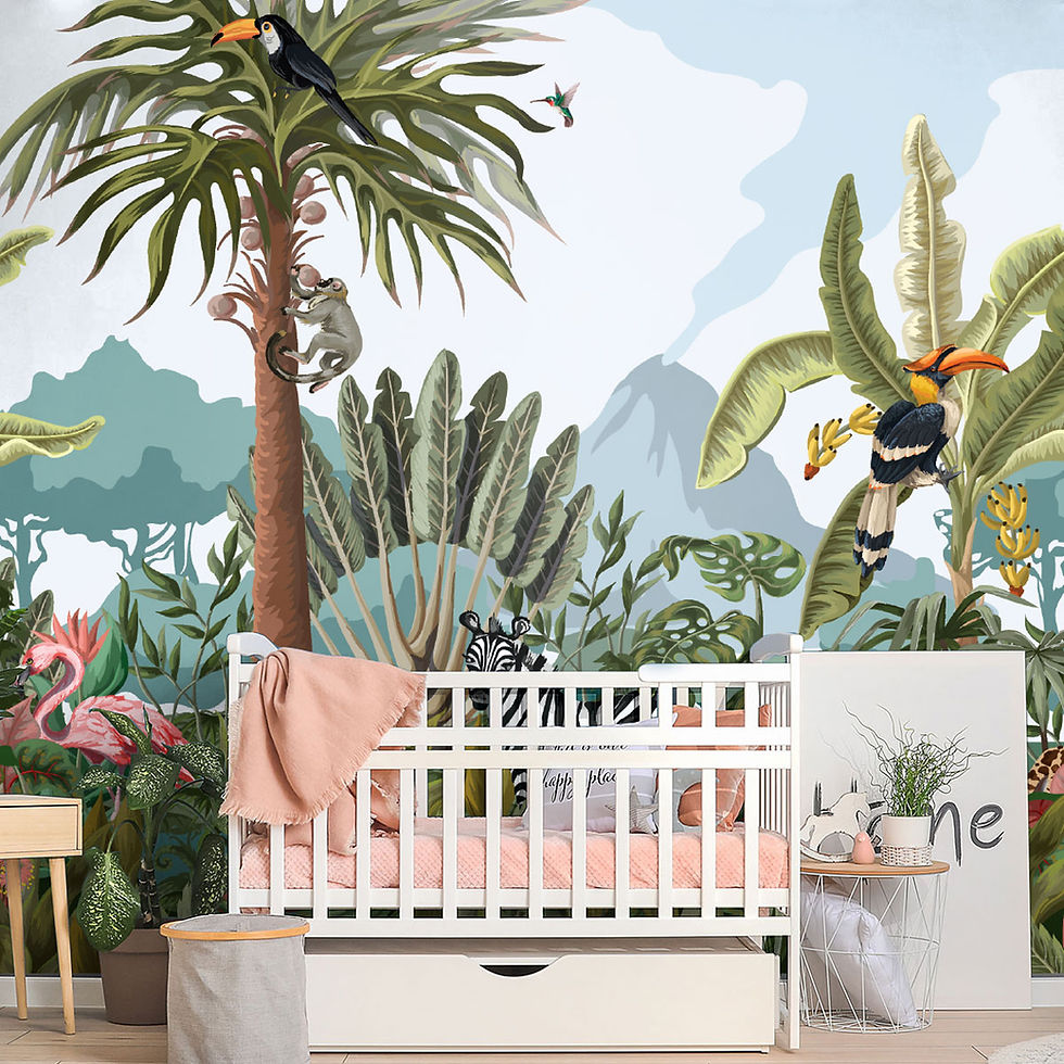 Miniatura: Mural Selva Tropical con Animales - MT133