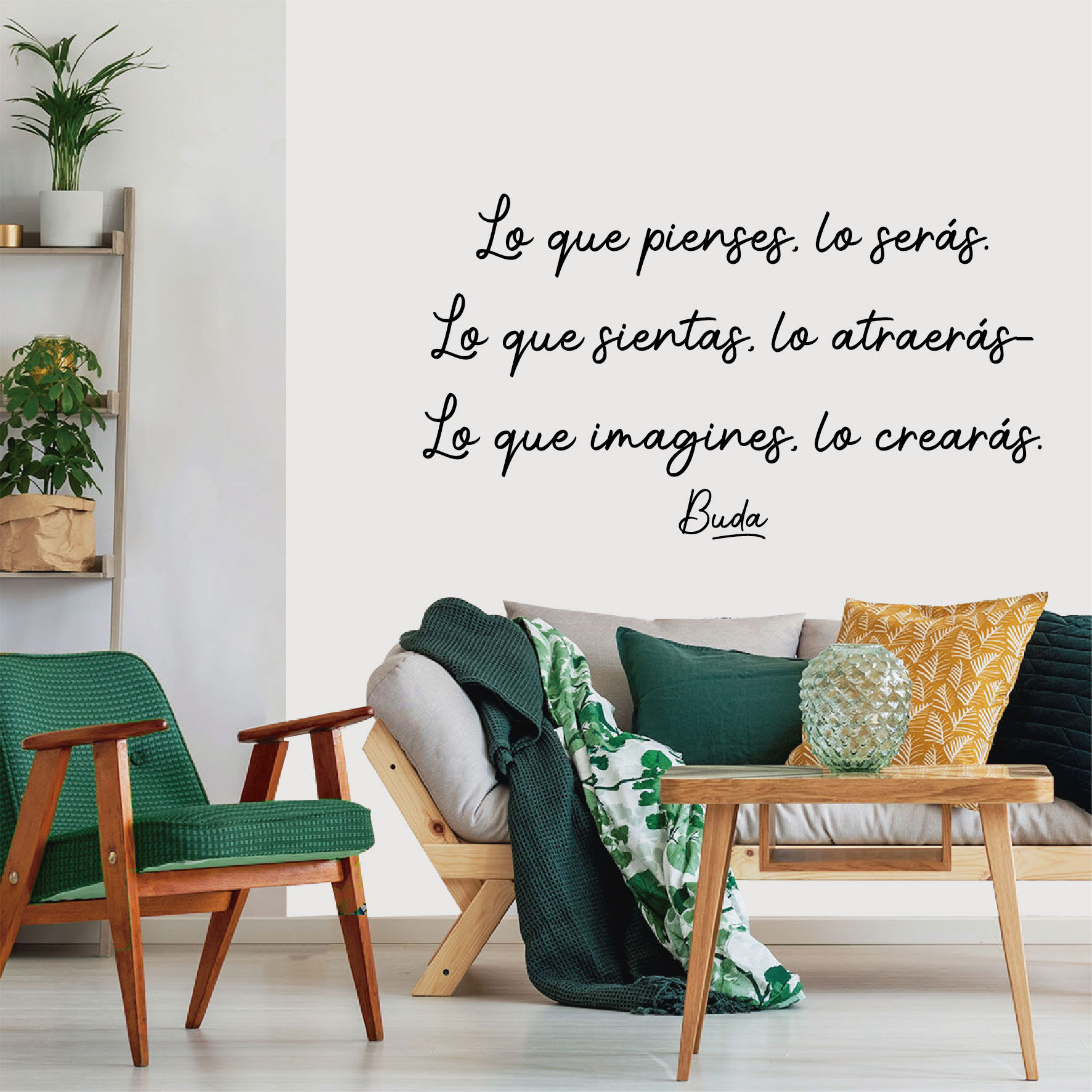 Vinilo Decorativo Frase - Lo que pienses, lo serás.. - VDC024