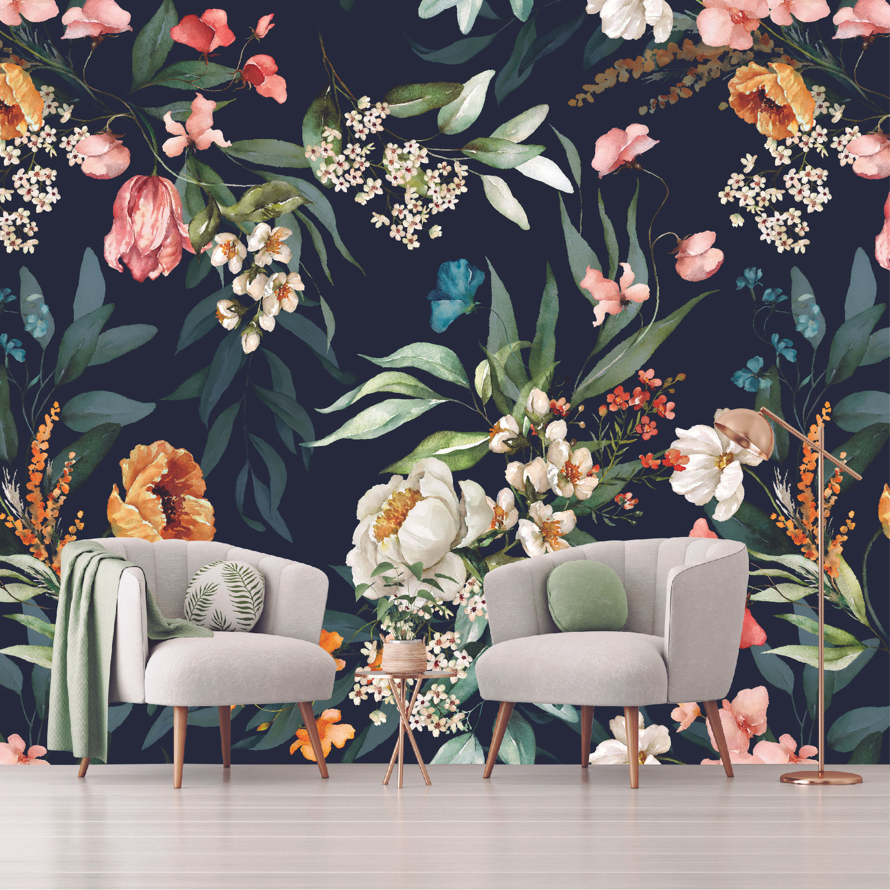 Mural Flores Tropicales - MT222