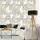 Miniatura: Vinilo Mate Beige con Flores Blancas 105