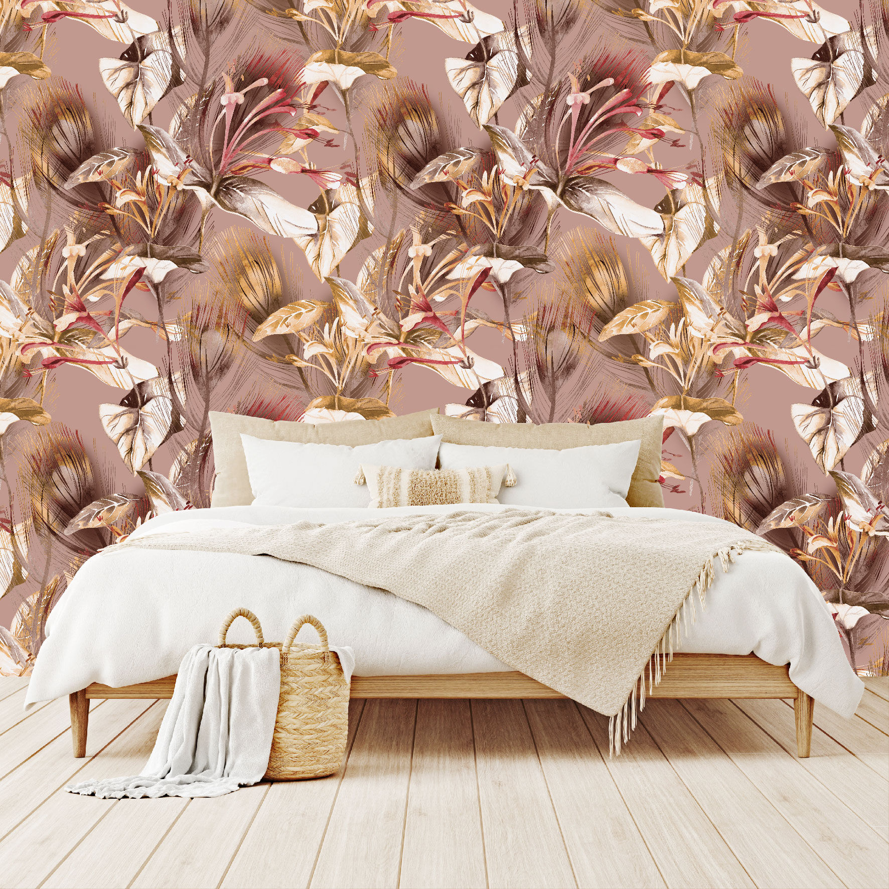 Vinilo Mate Tropical Hojas Cálidas 080