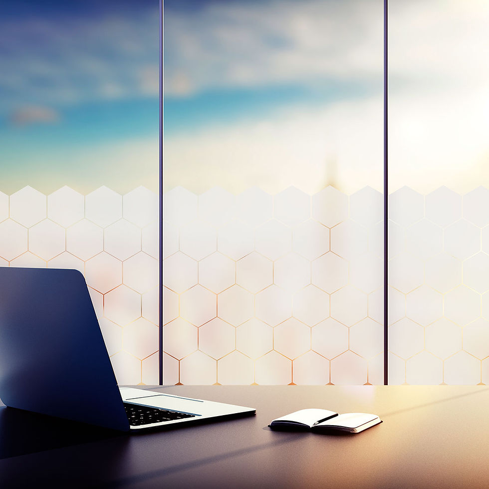 Thumbnail: Vinilo Esmerilado Hexagonal 100x60cm  - VE003