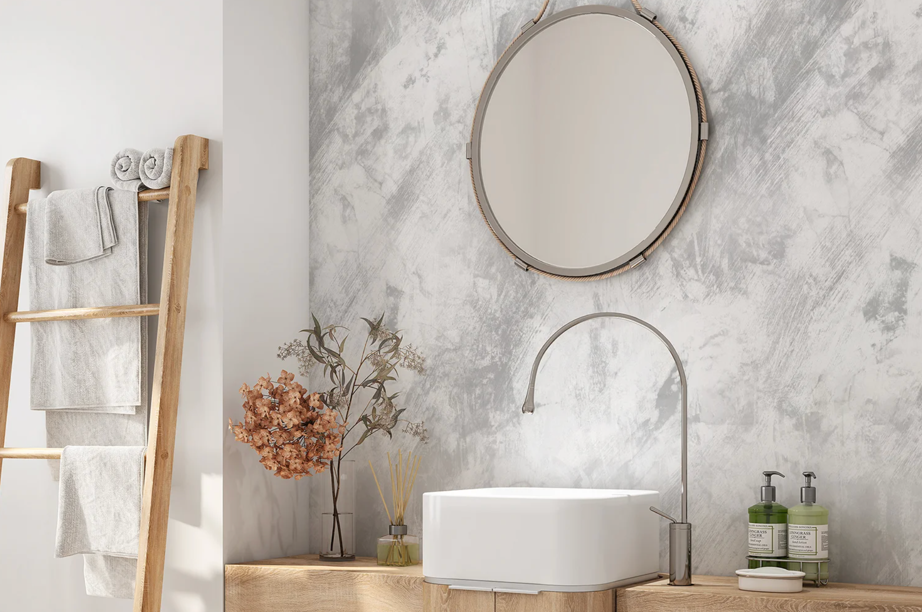 Mural Abstracto Subtle Gray Texture - MUABS030