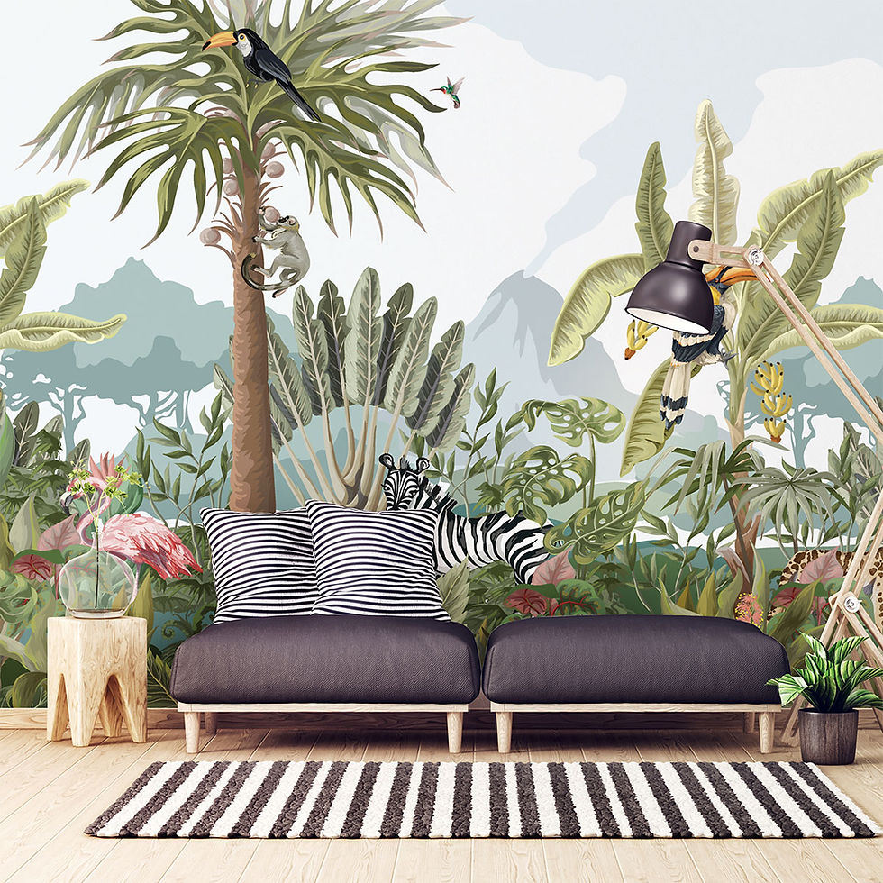Miniatura: Mural Selva Tropical con Animales - MT133