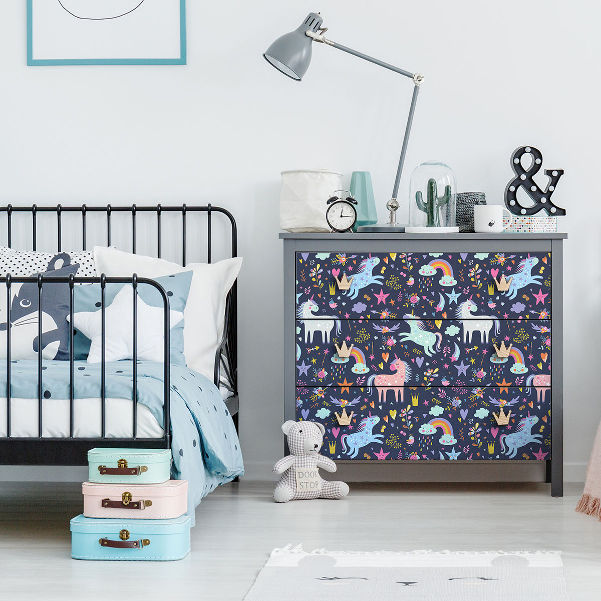 Vinilo para Muebles El Mundo de los Unicornio - MI055