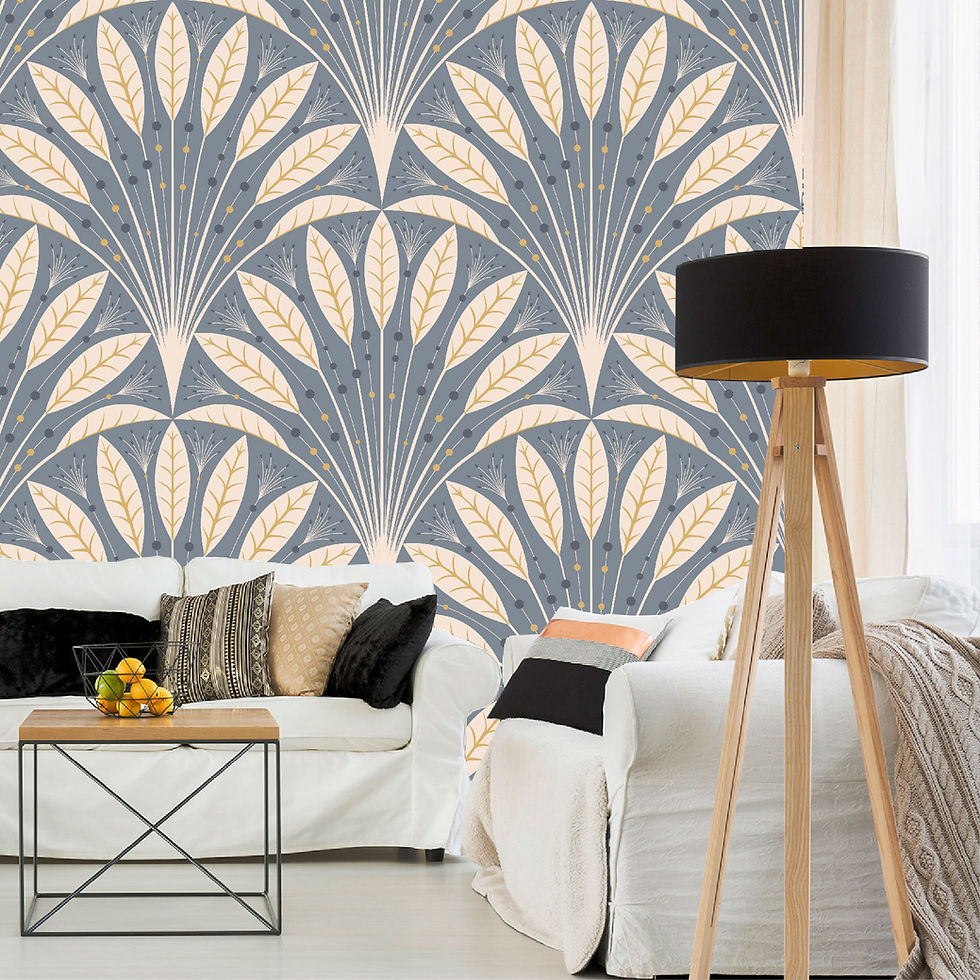 Thumbnail: Patrón Hojas Mágicas - MT554 - Gris, Marrón, Beige