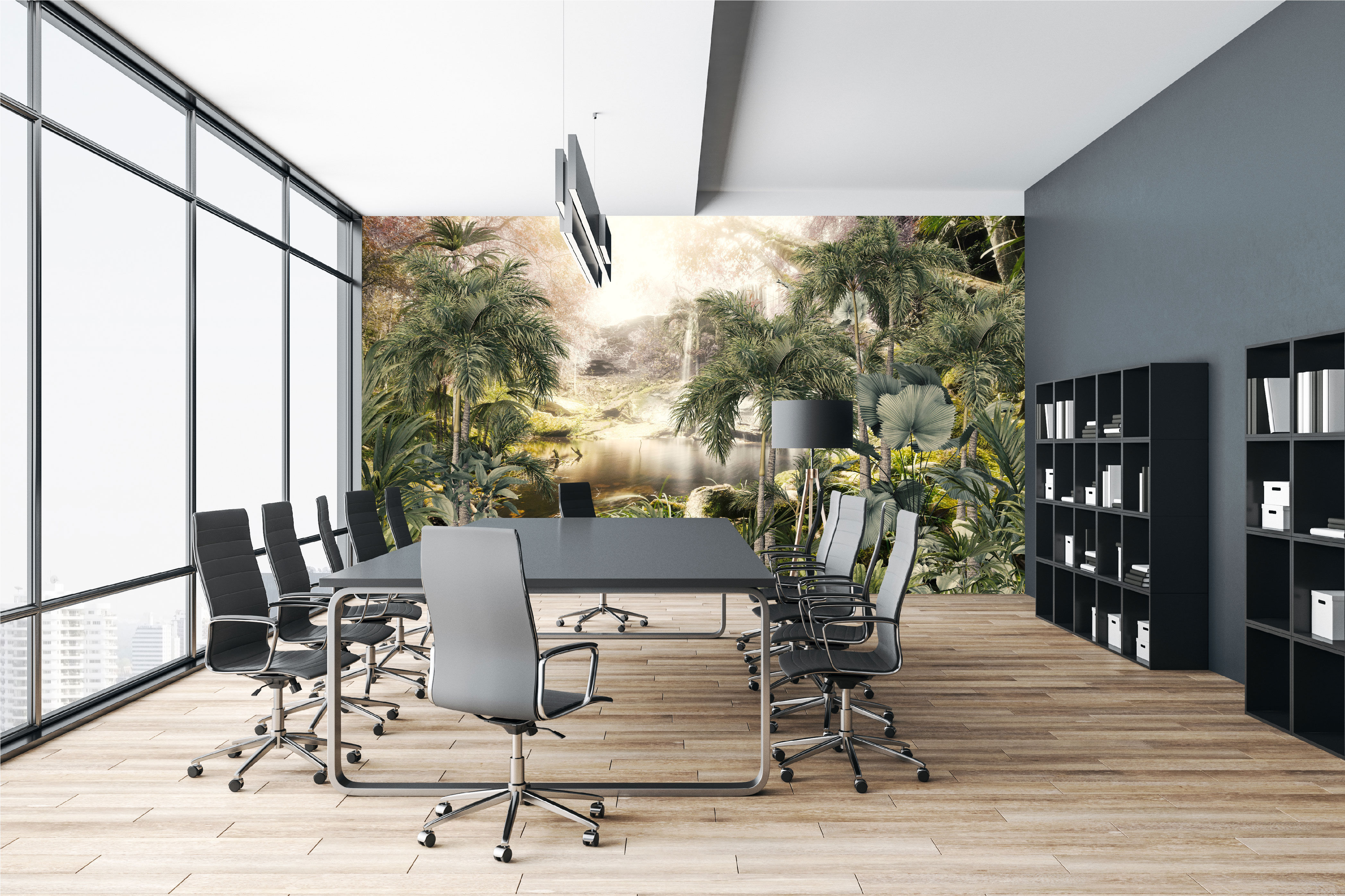 Fotomural Bosque Tropical con Lago - VCORP144