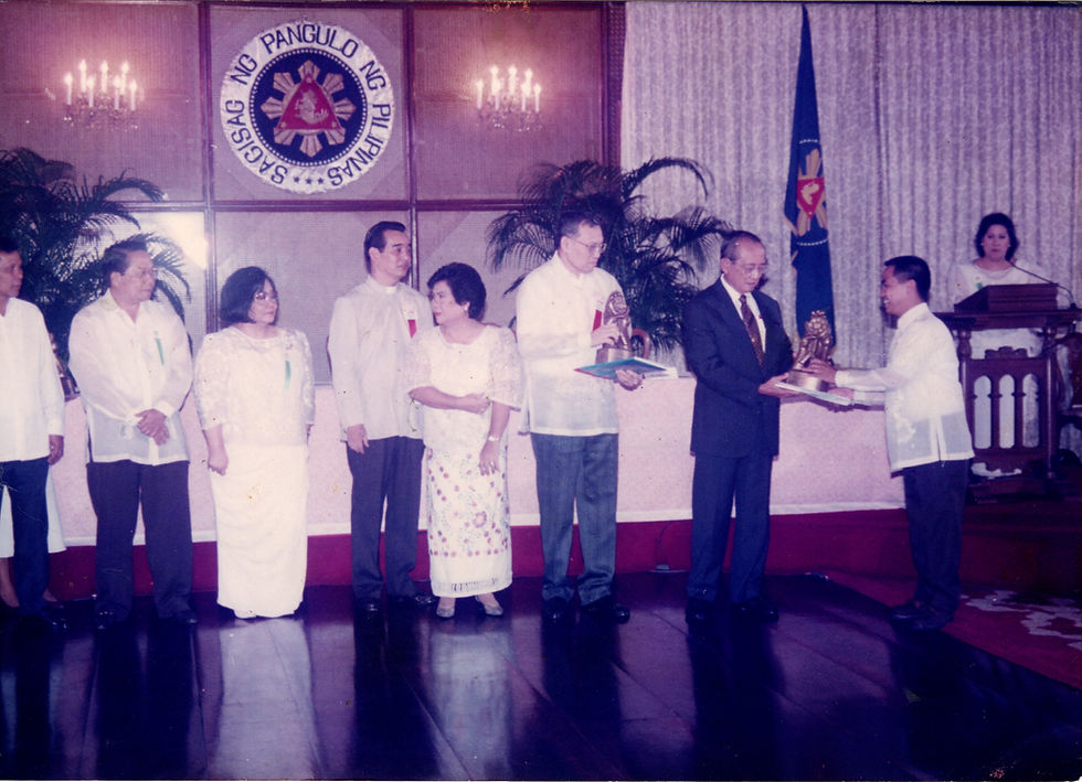 Nathan receives the Dangal ng Bayan Award in 1998