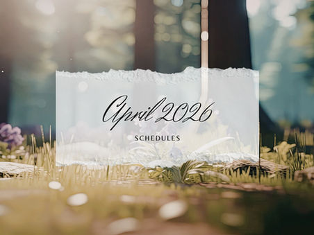 April 2026 Schedules