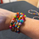 Thumbnail: Colorful mixed bead bracelet on elastic