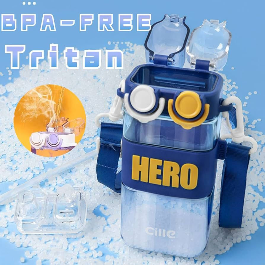 Thumbnail: Blue Hero 570ml Tritan Double Nozzle Bottle