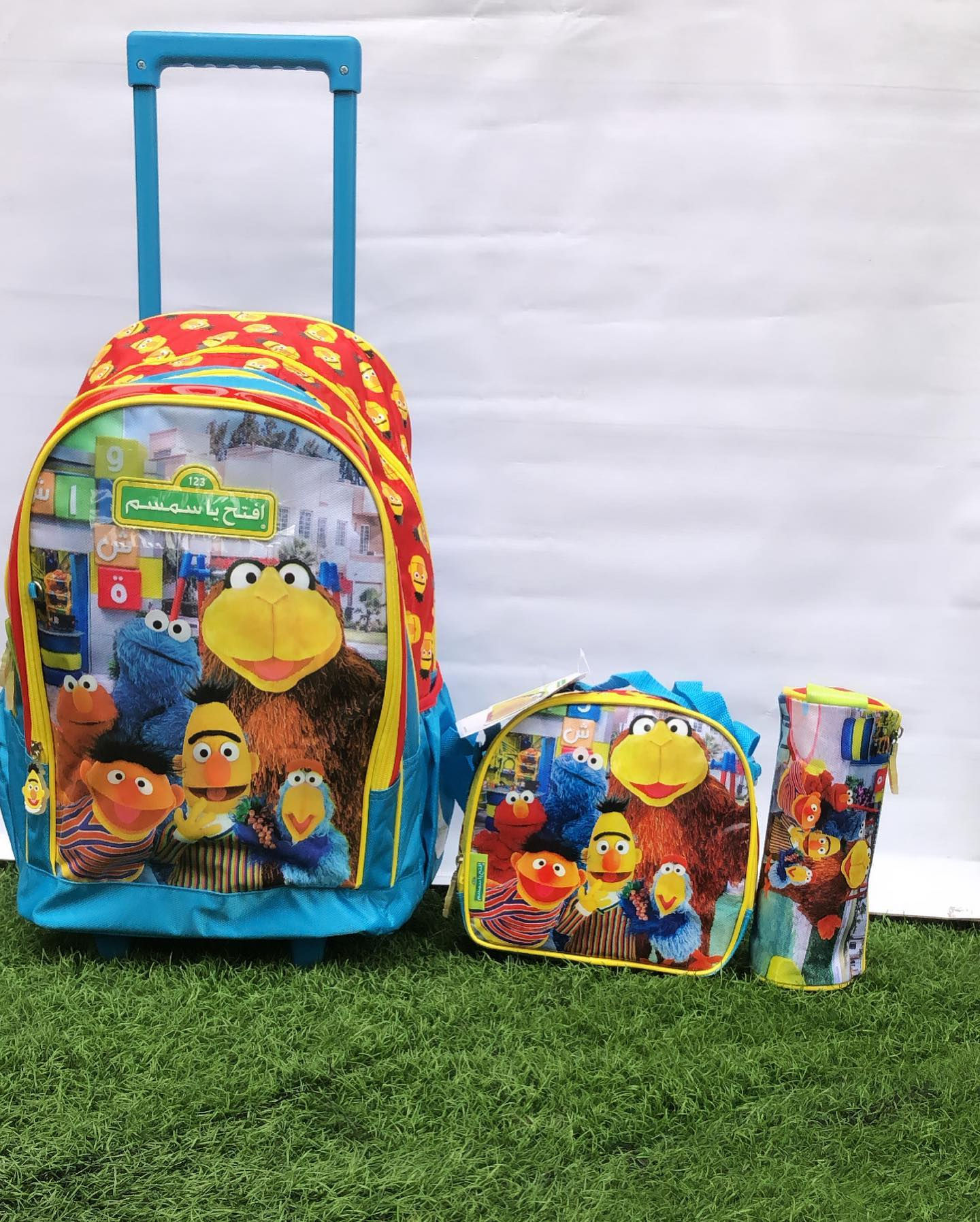 3in1Sesame Street backpack trolley set
