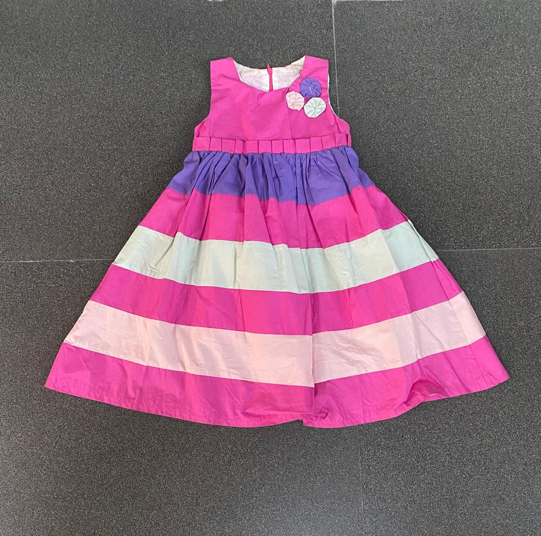 Sara kids  Petit kids Color Stroke Cotton Dress Gown 