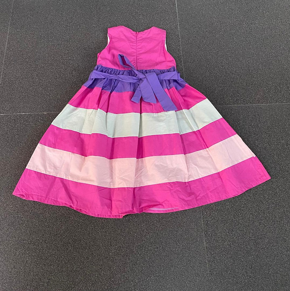 Thumbnail: Sara kids  Petit kids Color Stroke Cotton Dress Gown 