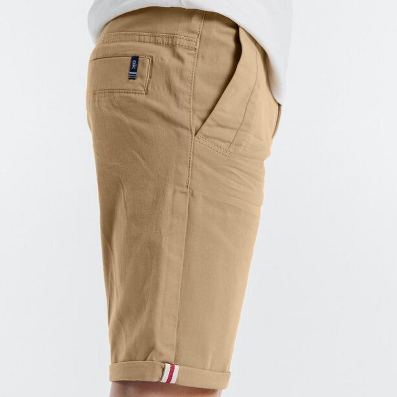 Plain-colored Okaidi  slim fit canvas bermuda shorts for Boys