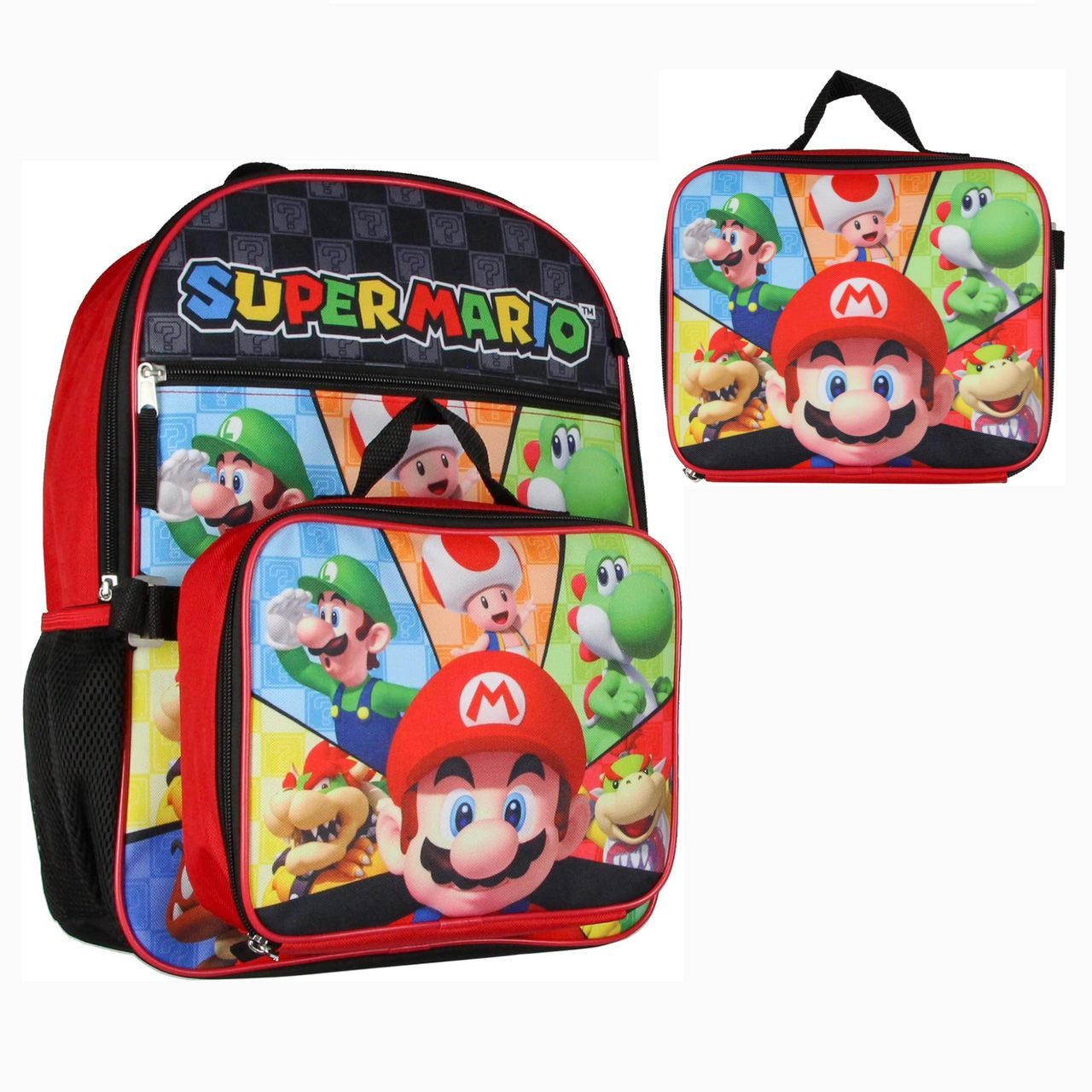 Super Mario 2in1 Kids Lunch Box And Backpack Set