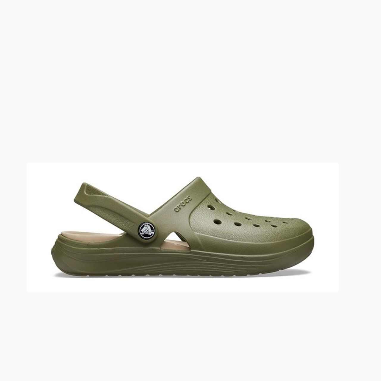 Crocs Reviva Beach Army Green Sandals