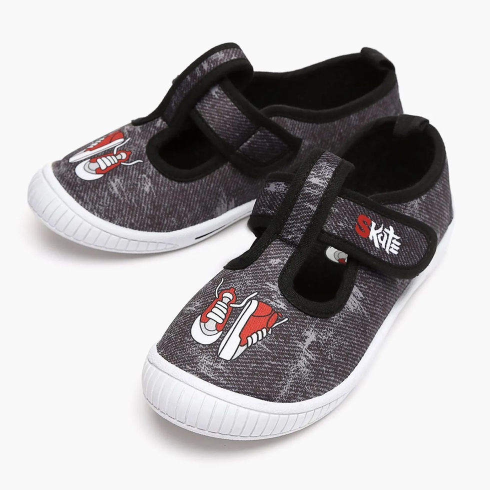 Thumbnail: Black slippers with velcro