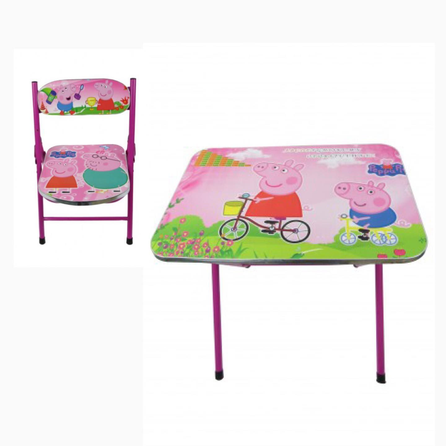 Disney kids Peppa Pig character foldaway Study table and chair set